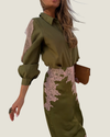 Olive & Pink Lace Marley Shirt