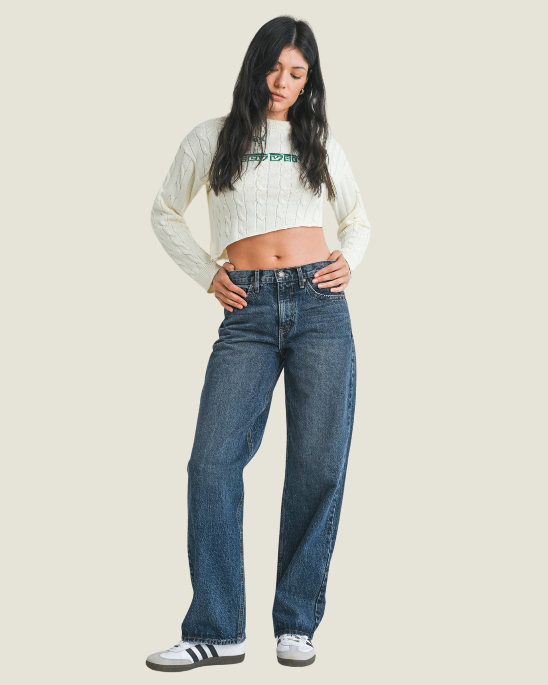 The Loran: Dark Denim Relaxed Straight Leg Jeans