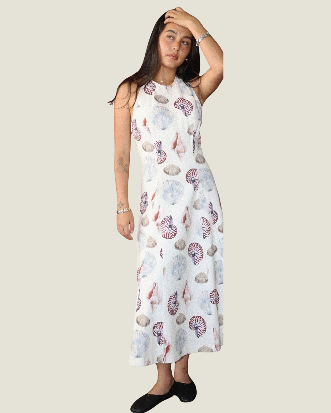 Paloma Halter Shell Midi Dress