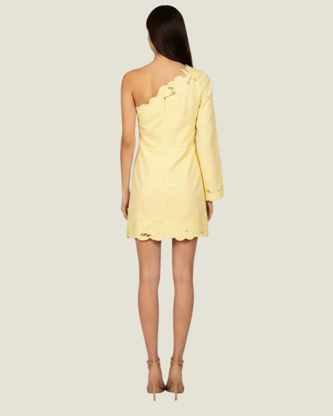 Maisie One Shoulder Eyelet Mini Dress