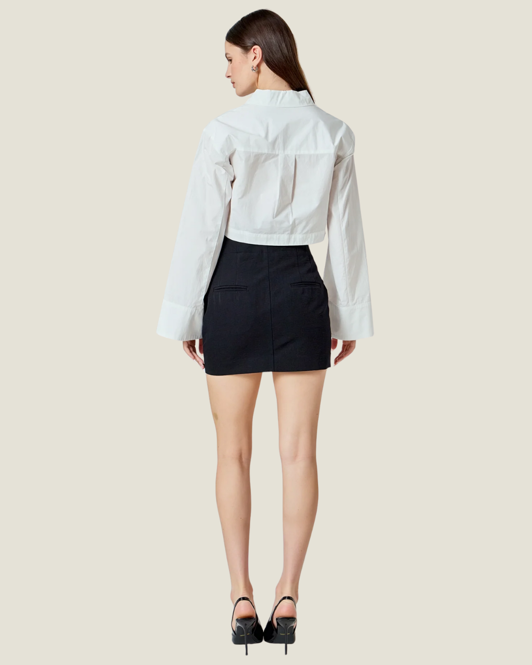 Clara Poplin Button Up White Shirt