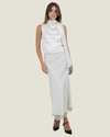 Nia Scarf Satin Sleeveless Top