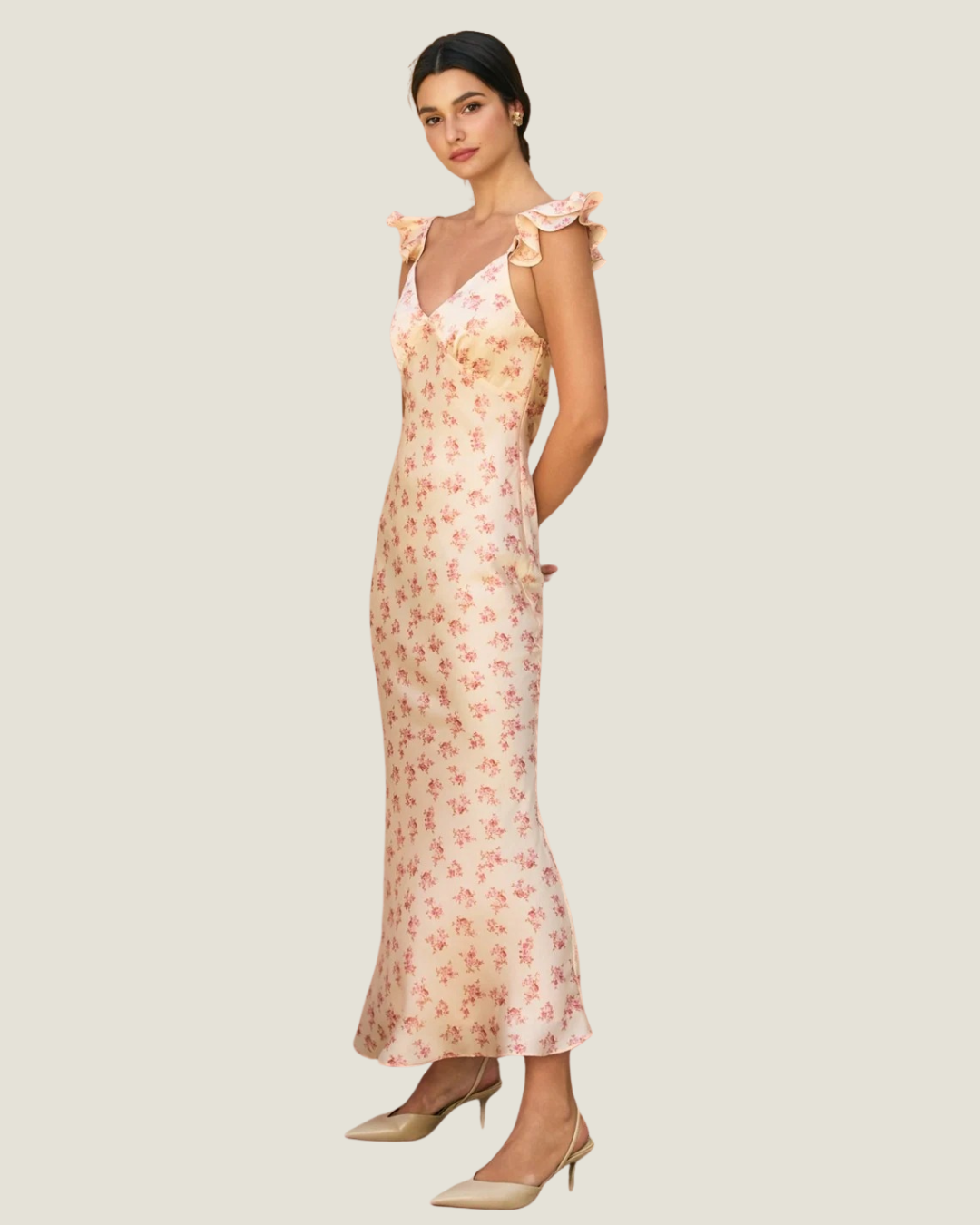 Elsa Floral Shift Maxi Dress