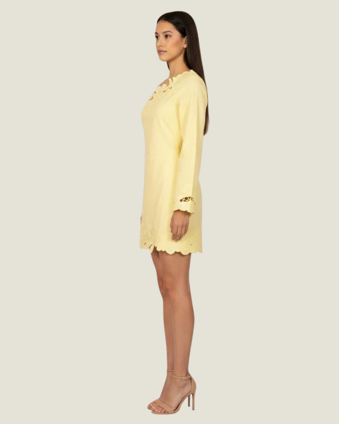 Maisie One Shoulder Eyelet Mini Dress