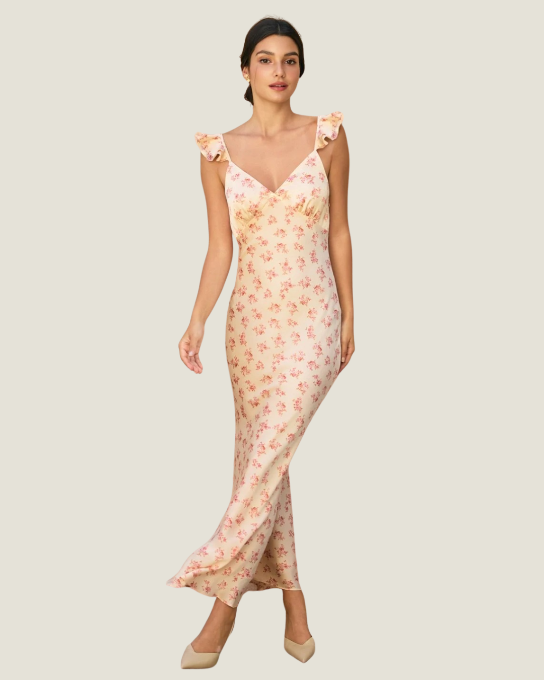 Elsa Floral Shift Maxi Dress