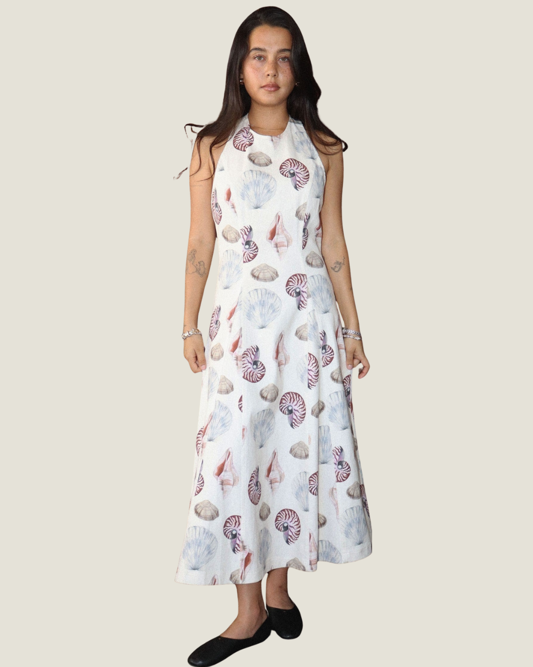 Paloma Halter Shell Midi Dress