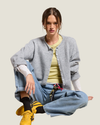 Dark Grey slightly knit oversized cardigan. 