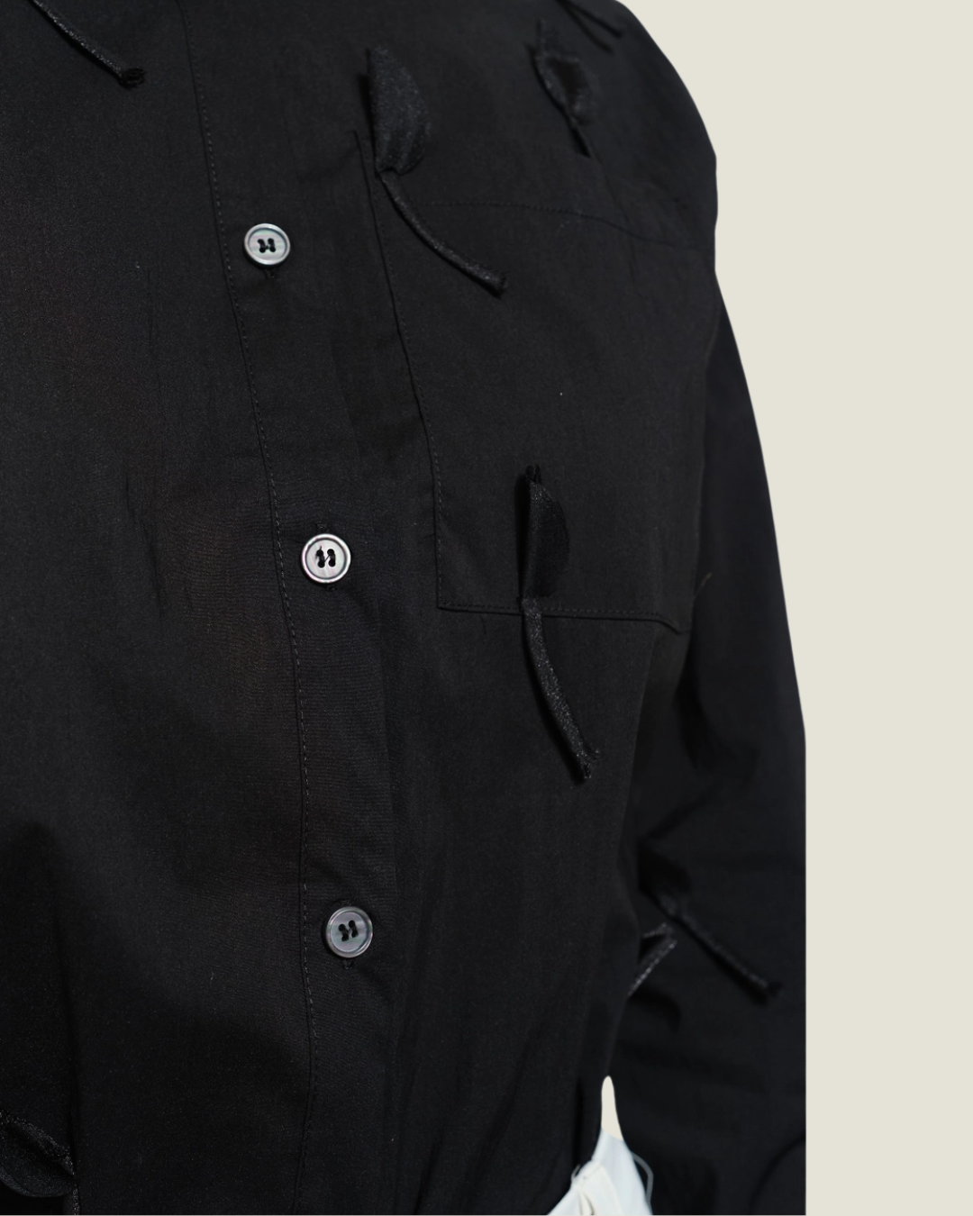 Maren Petal Appliqué Button-Up