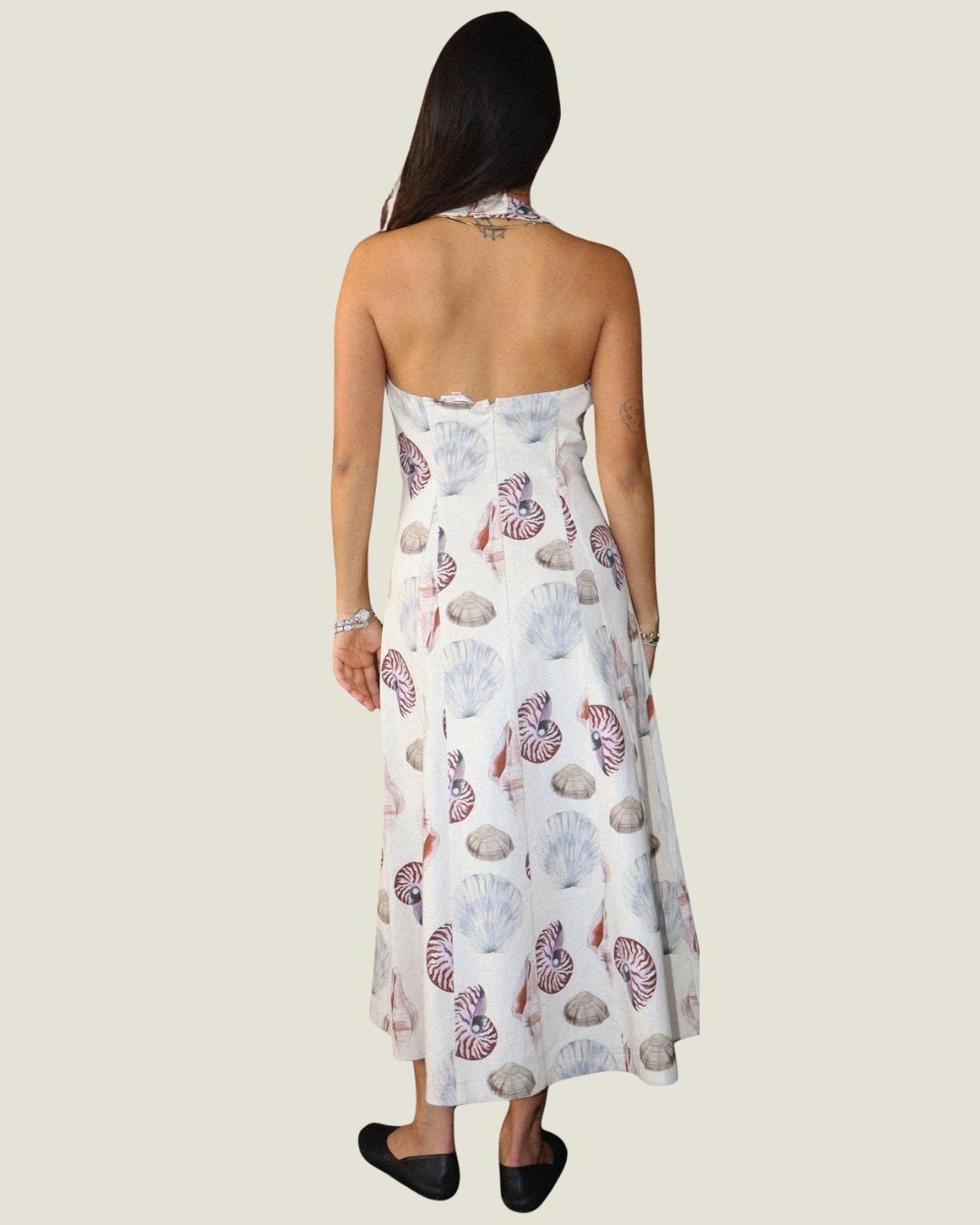 Paloma Halter Shell Midi Dress