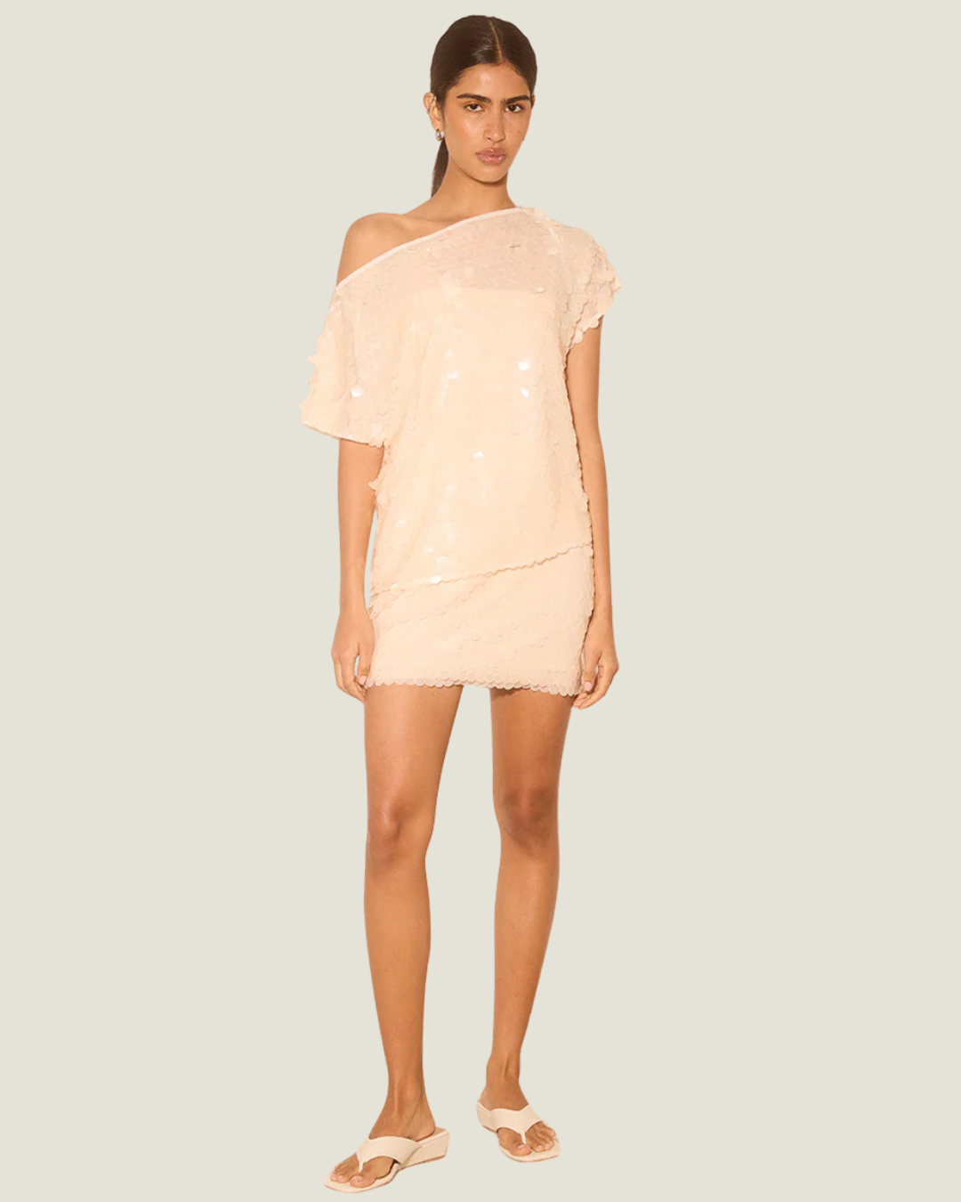 Elixer Sequin Skirt Cream