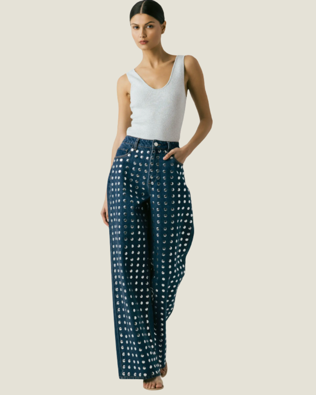 Silver Dreams Studded Jean