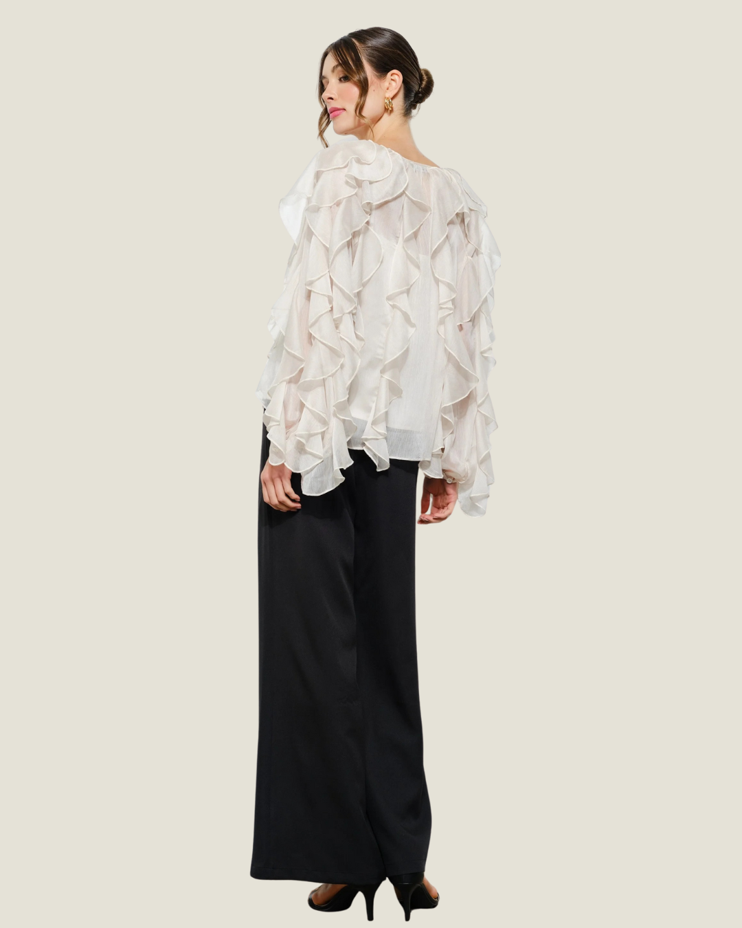 Audrey Ruffle Chiffon Blouse