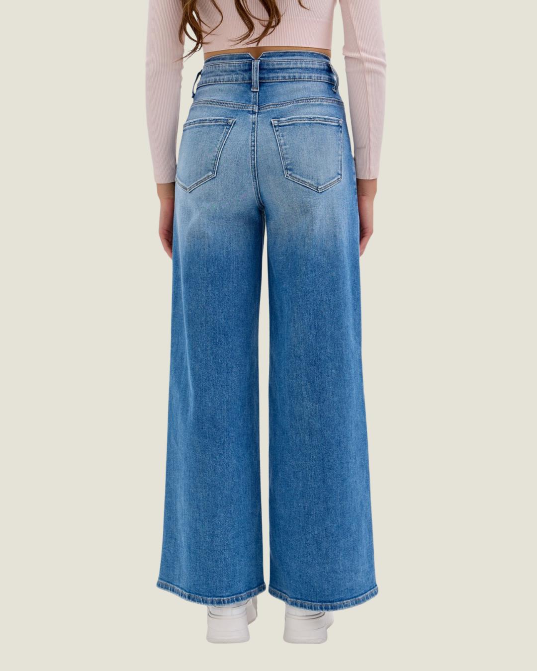 Gemma High Rise Double Waist Jeans