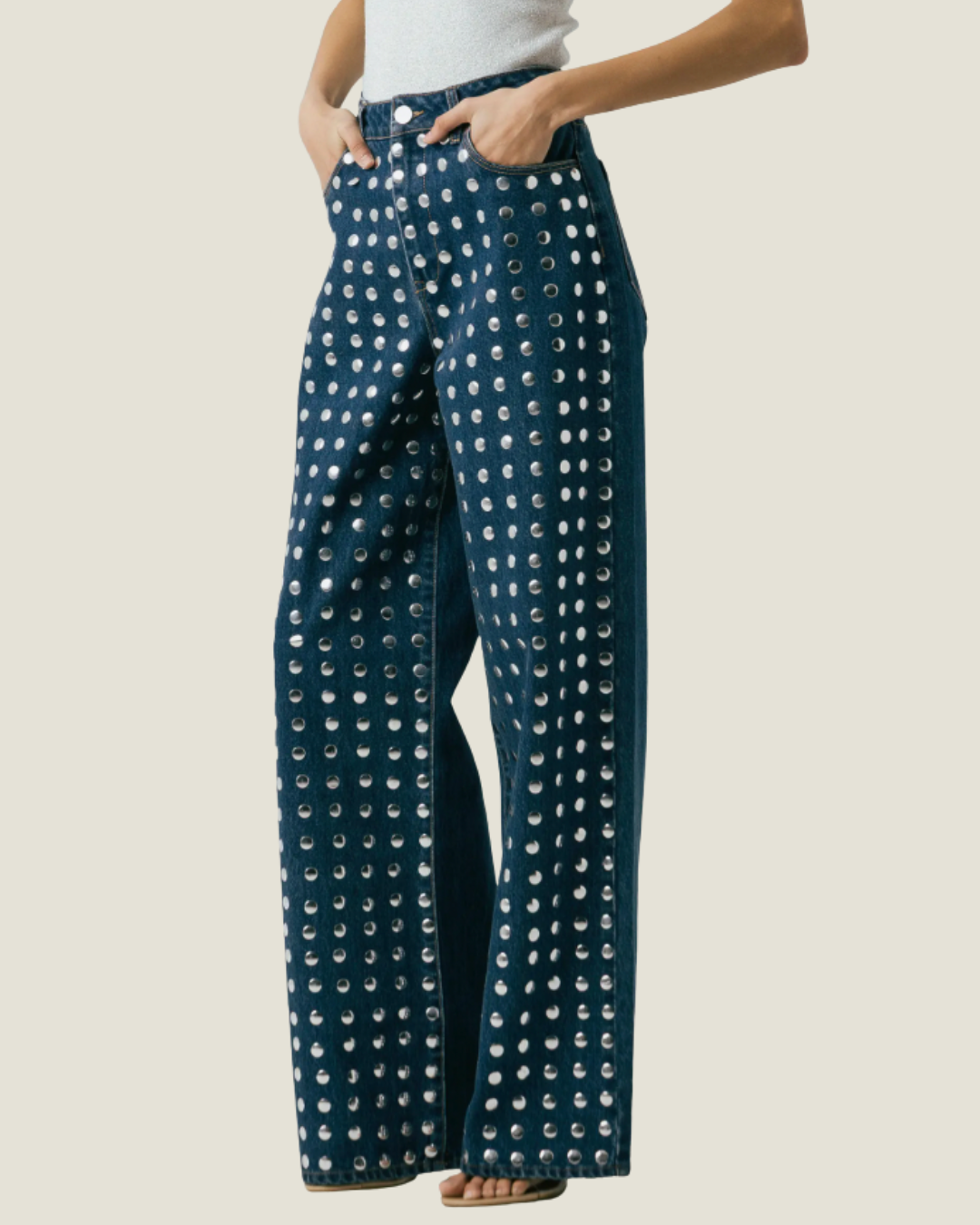 Silver Dreams Studded Jean