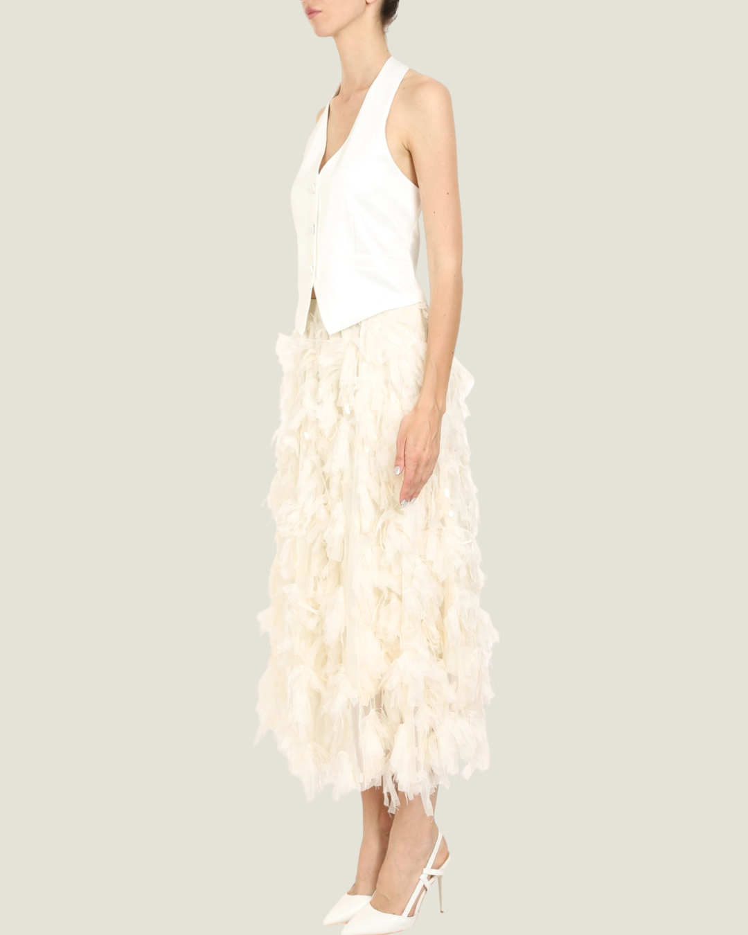 Aspen Backless White Vest