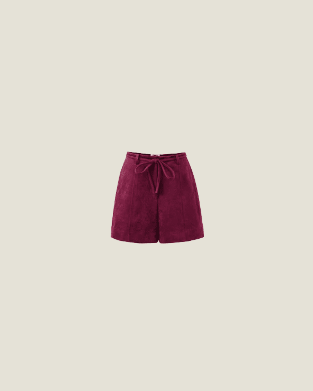 Ginette Bordeaux Faux Suede Shorts