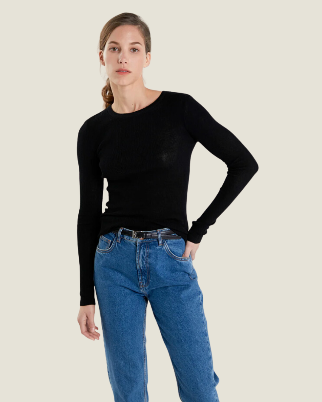 The Sienna: Loose Knit Long Sleeve Top