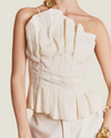 The Milani: Shell Ruffled Tube Top