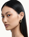 The Prize Enamel Earrings featuring a vintage-inspired polished metal frame, rich enamel detailing, and gold or silver PVD plating.