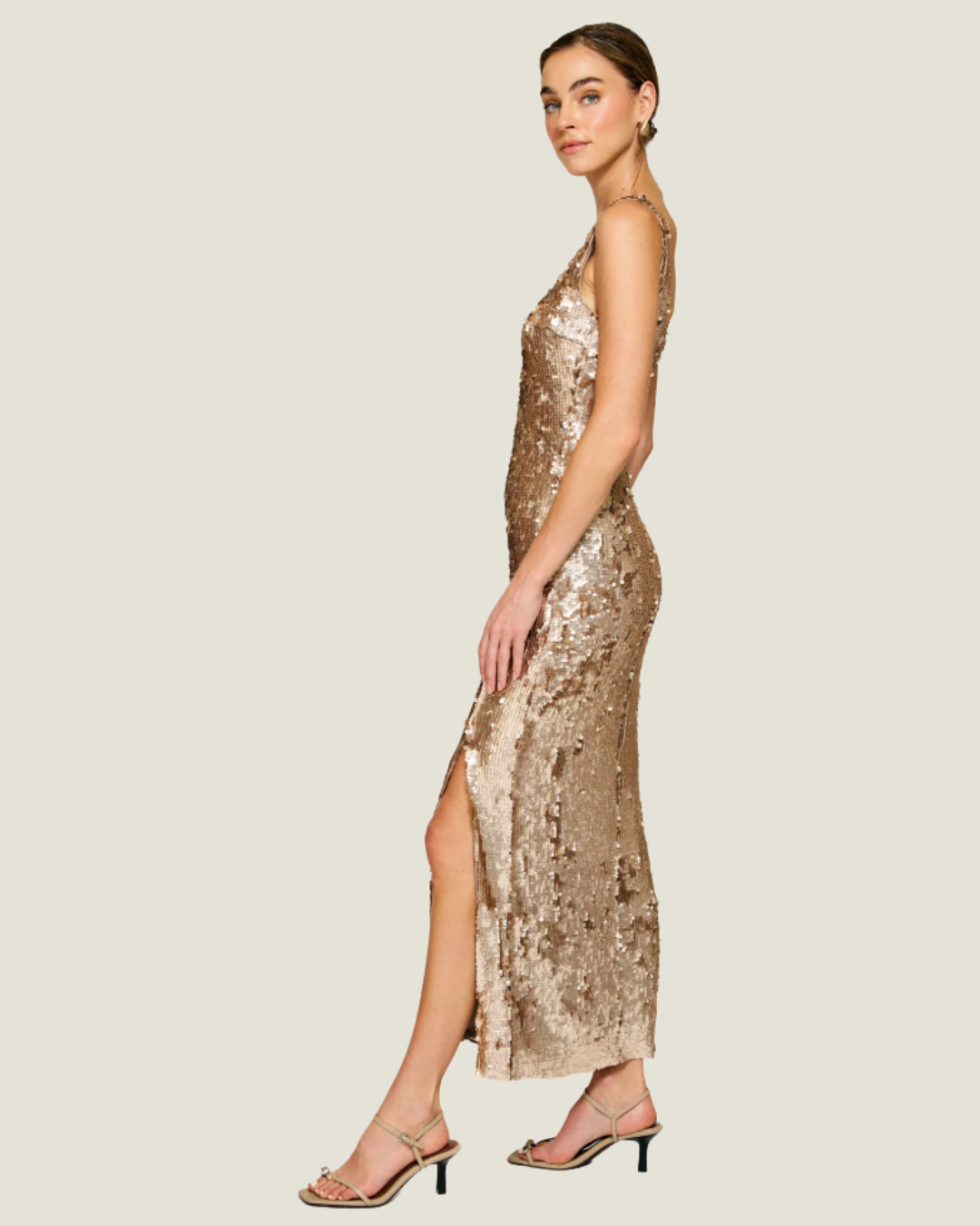 The Naida: Line & Dot Sequins Dress