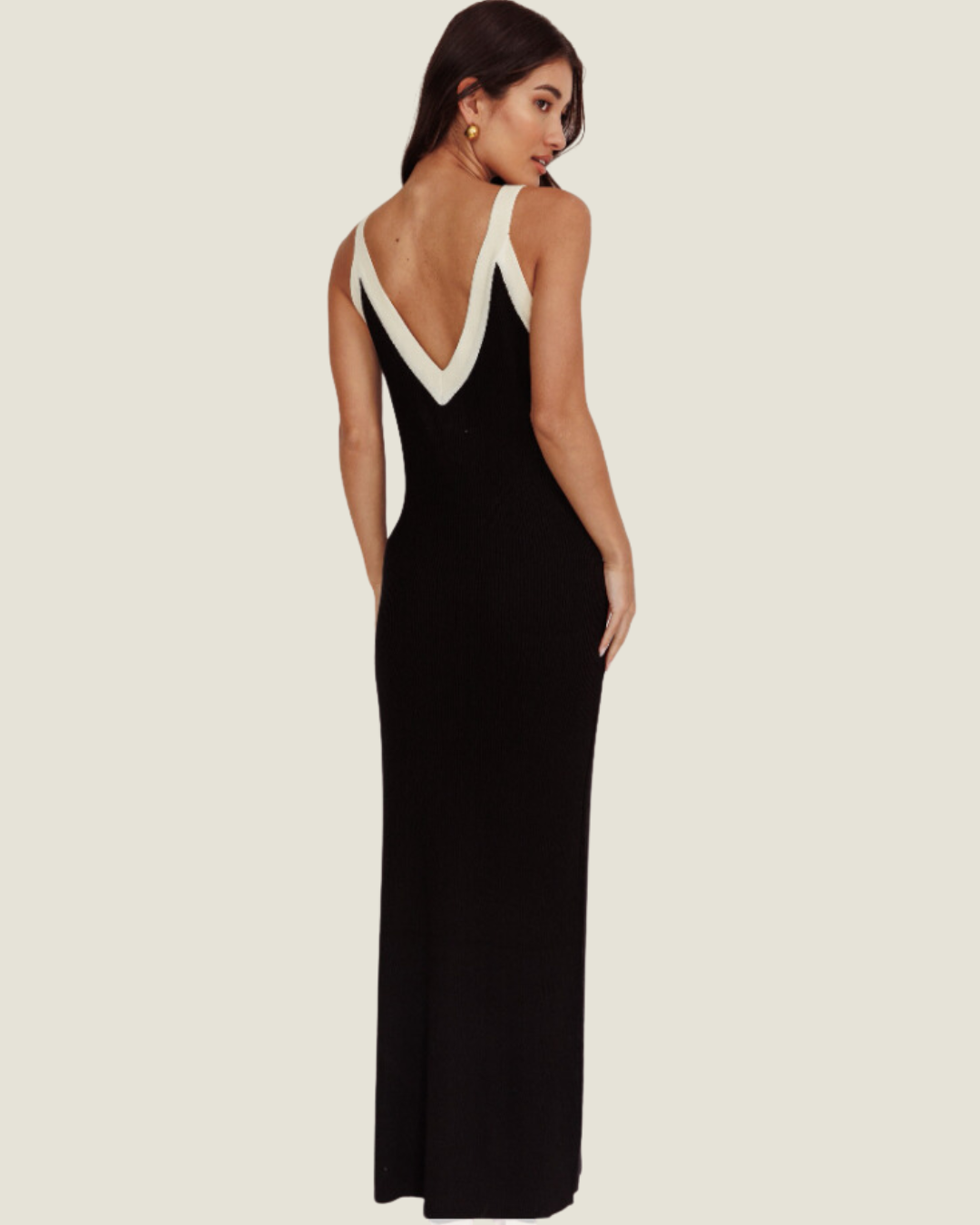 The Christina: Sleeveless Two Toned Maxi Dress