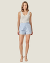 Reagan Stripe Lace Trim Shorts