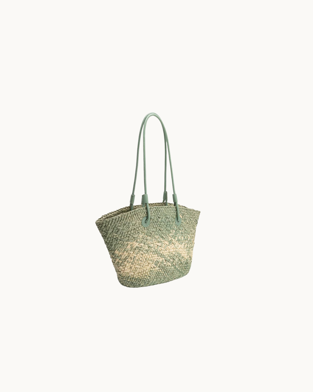 Sunset Sage Straw Tote Bag