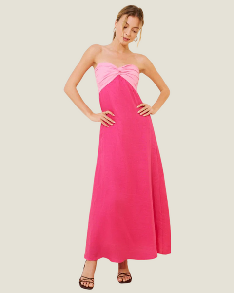 knee length dresses for ladies The Melody: Linen Maxi Dress – Love, Celine Boutique