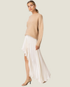 Seymour Asymmetrical Pleated Midi Skirt– a statement asymmetrical pleated ivory skirt by Line & Dot available at Love Celine a women’s boutique in SWFL.