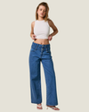 Skye Double Layered Waist Denim Pants