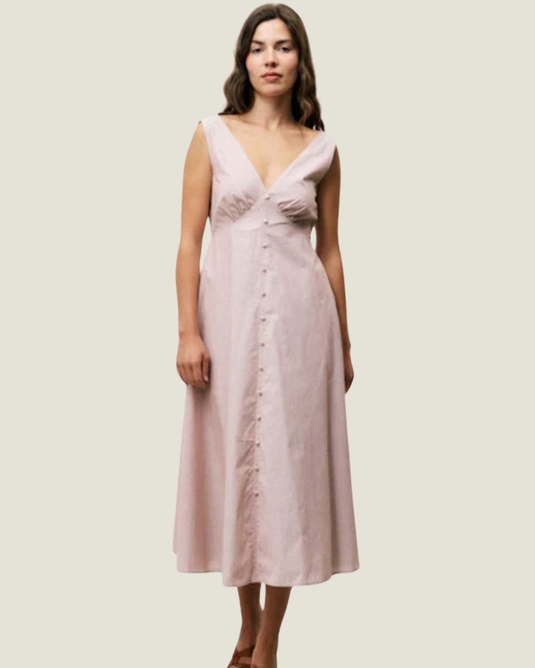 The Naidy: A-Line Button Midi