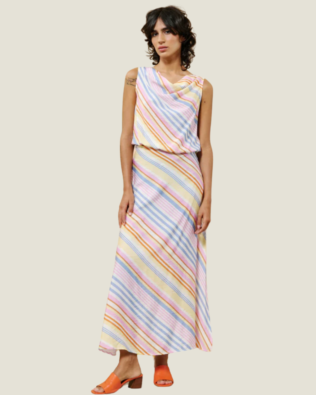 The Maily: Striped A-Line Skirt