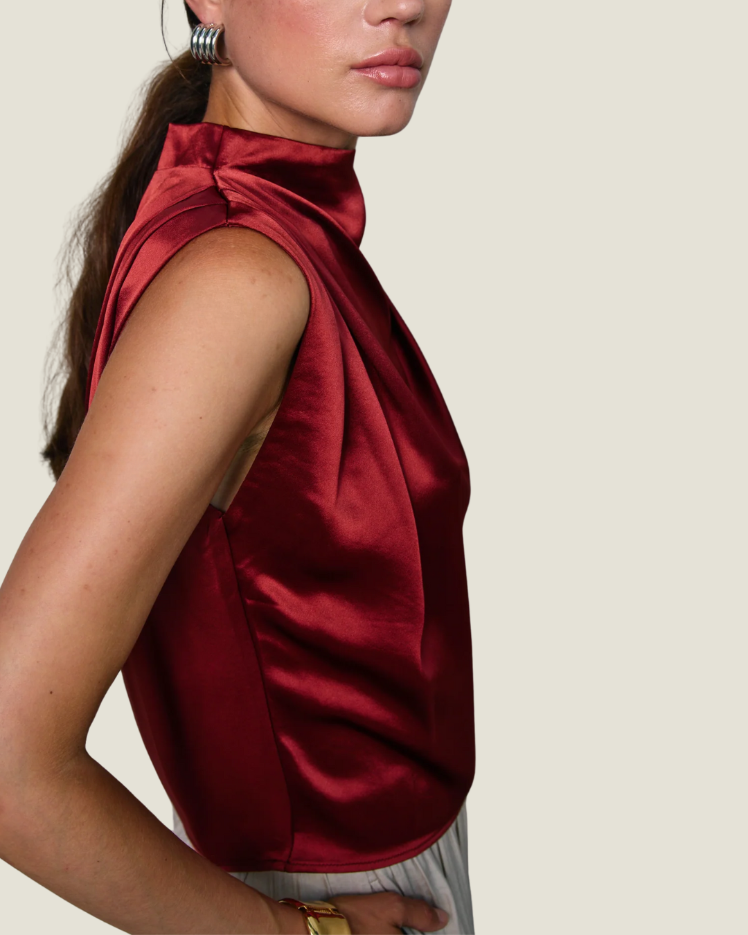 Parven Stain Halter Blouse