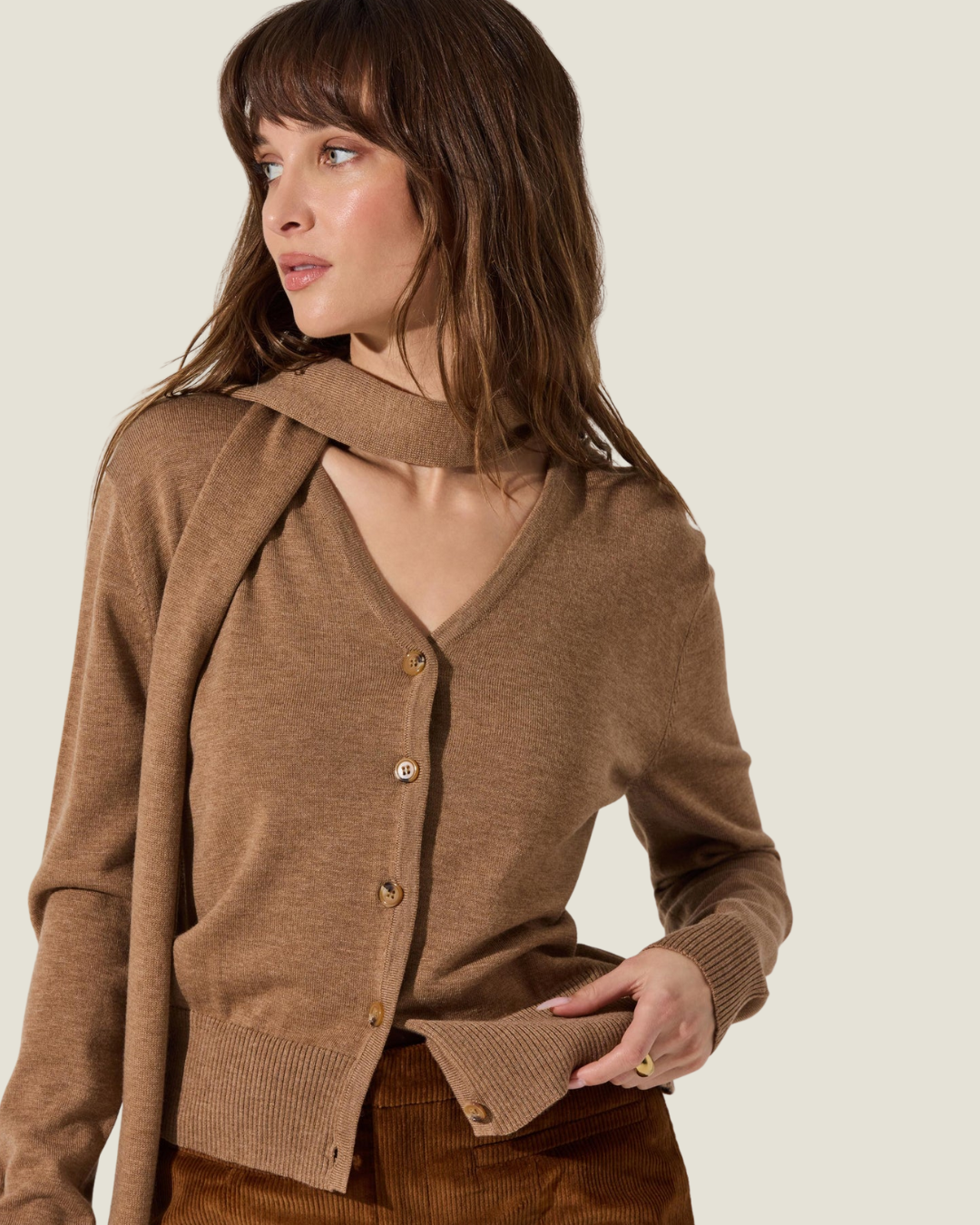 Glynne Scarf Detail Sweater