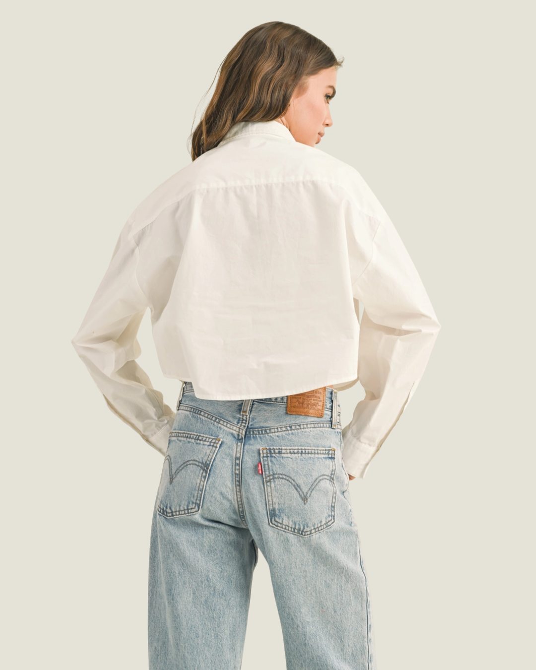 Stella Cropped Button-Down