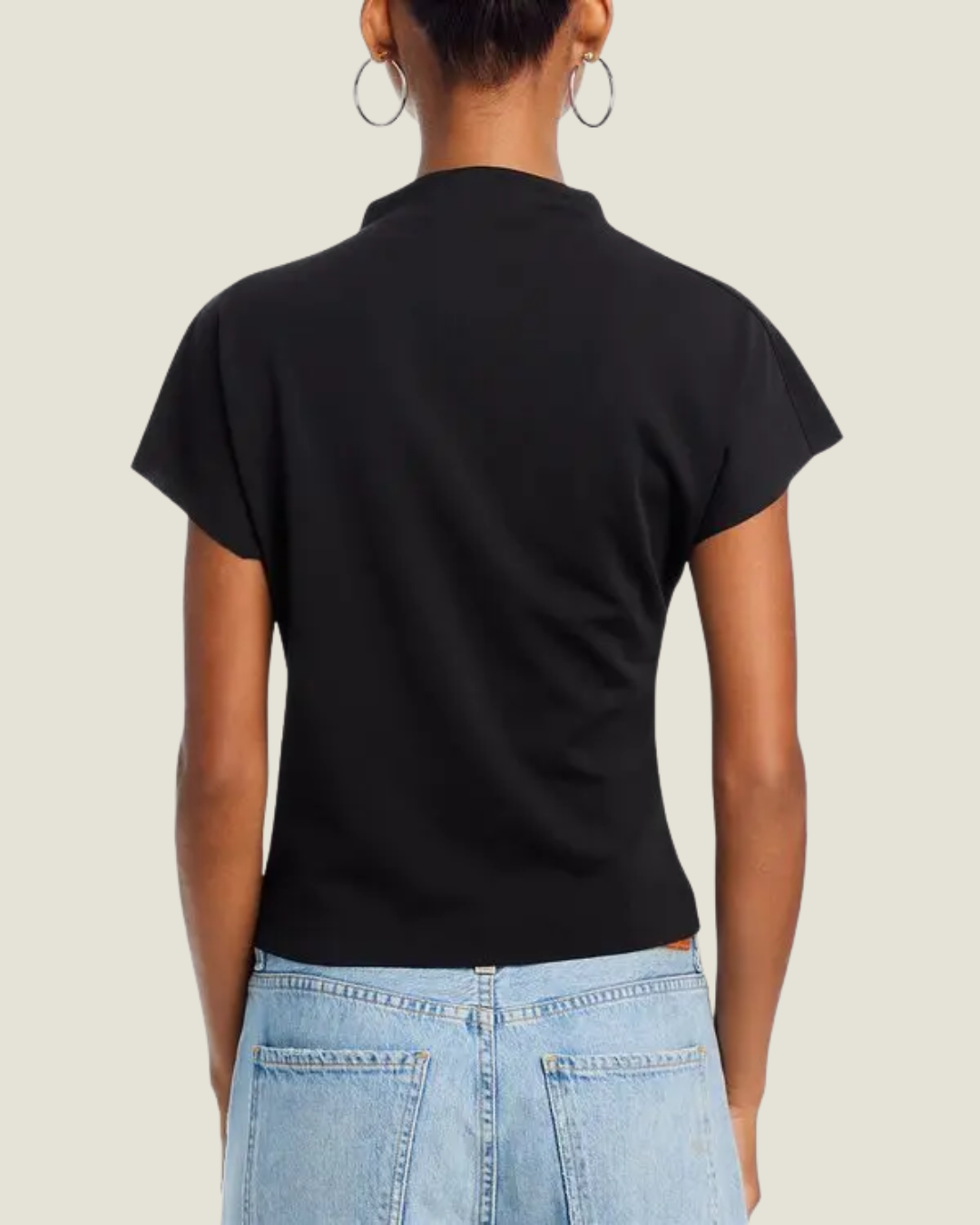 Lennon Draped Mock Neck Top