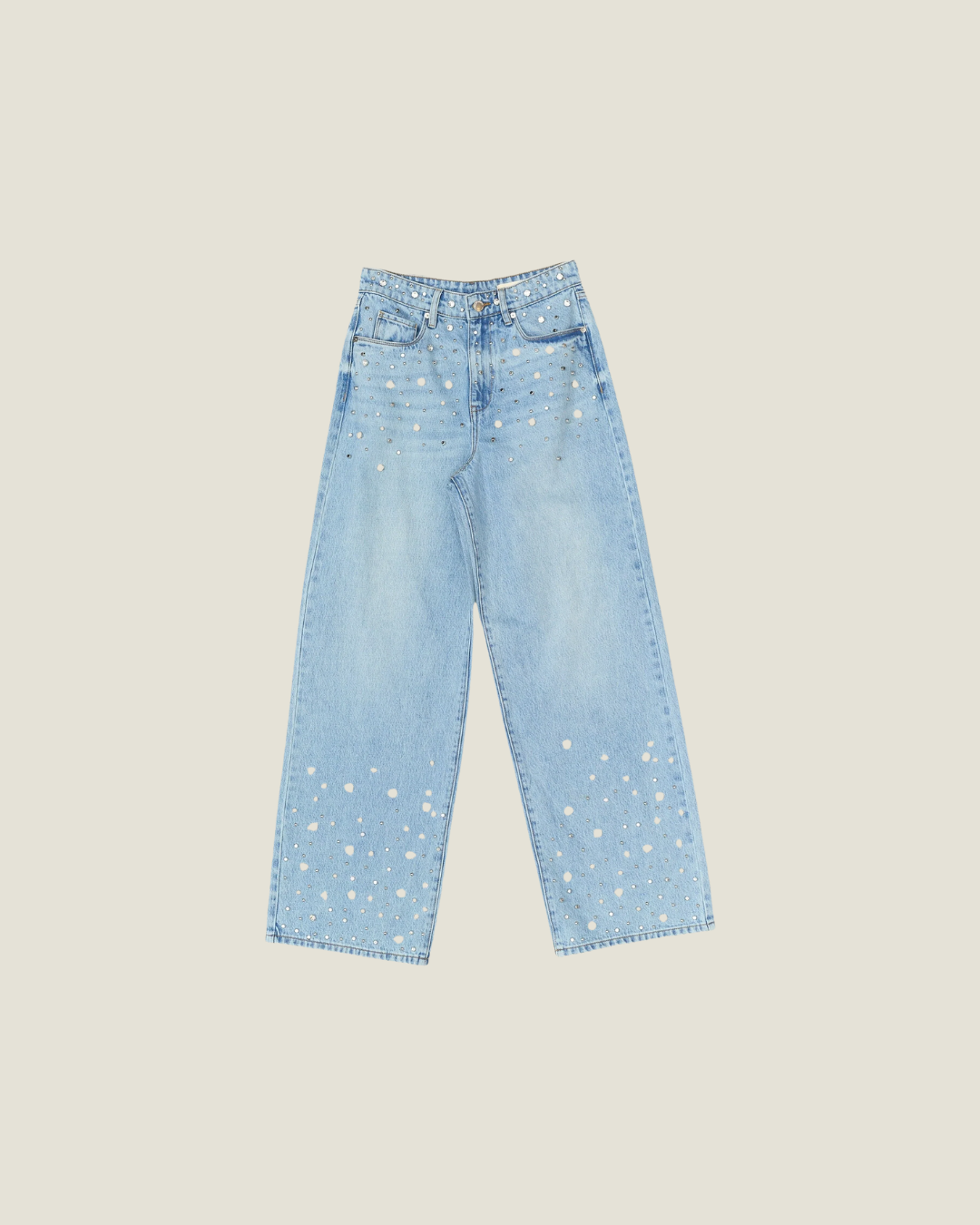 Embellished Hi-Rise Rib Cage Franklin Denim Pant
