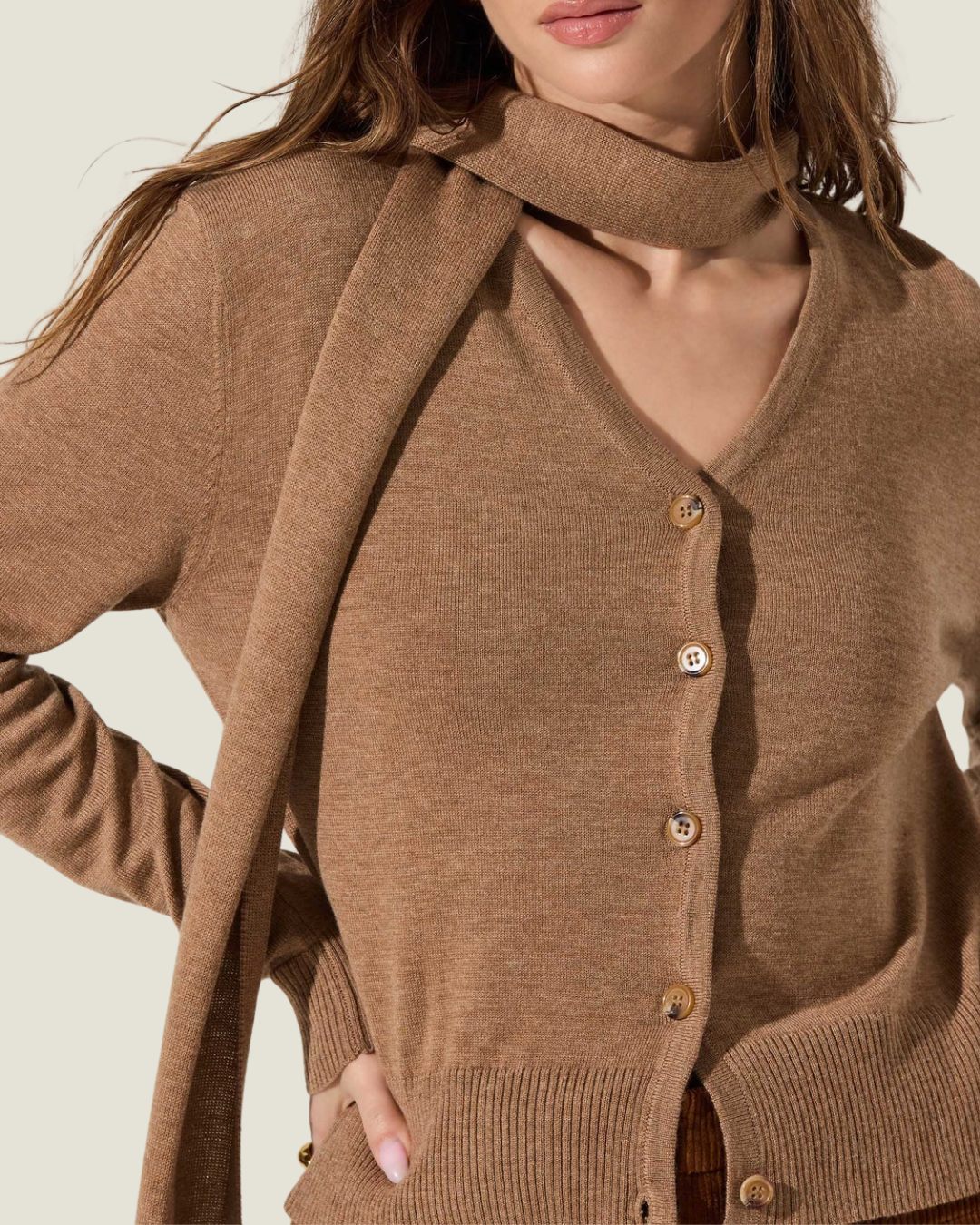 Glynne Scarf Detail Sweater