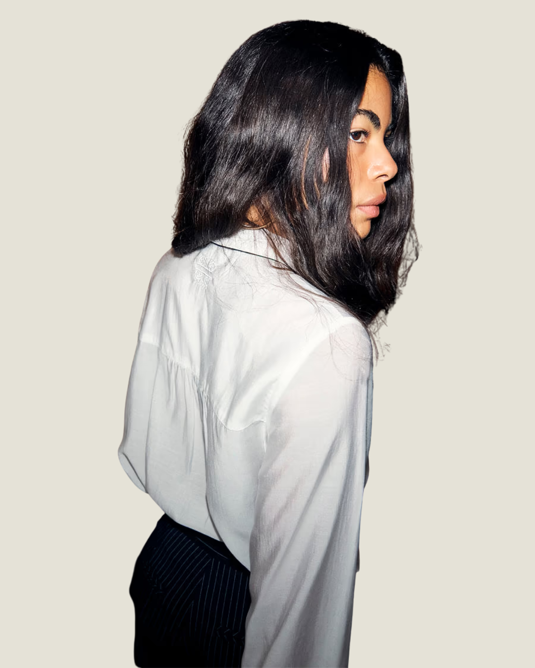 White Embroidered Love Miley Shirt