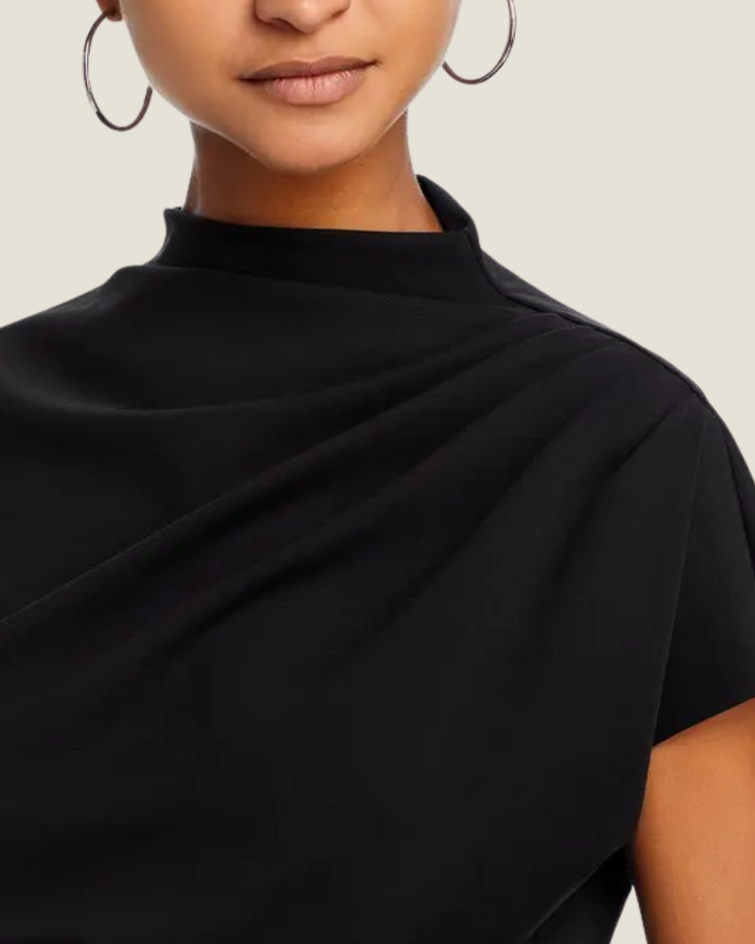 Lennon Draped Mock Neck Top