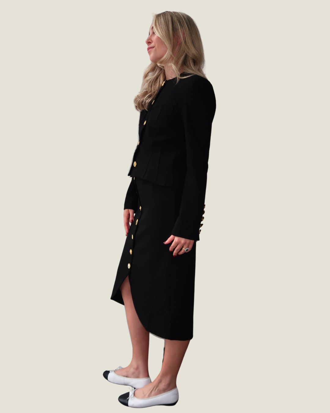 Celeste Button Detail Pencil Skirt