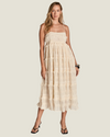 Lizzie Smocked Ruffle Midi Dress