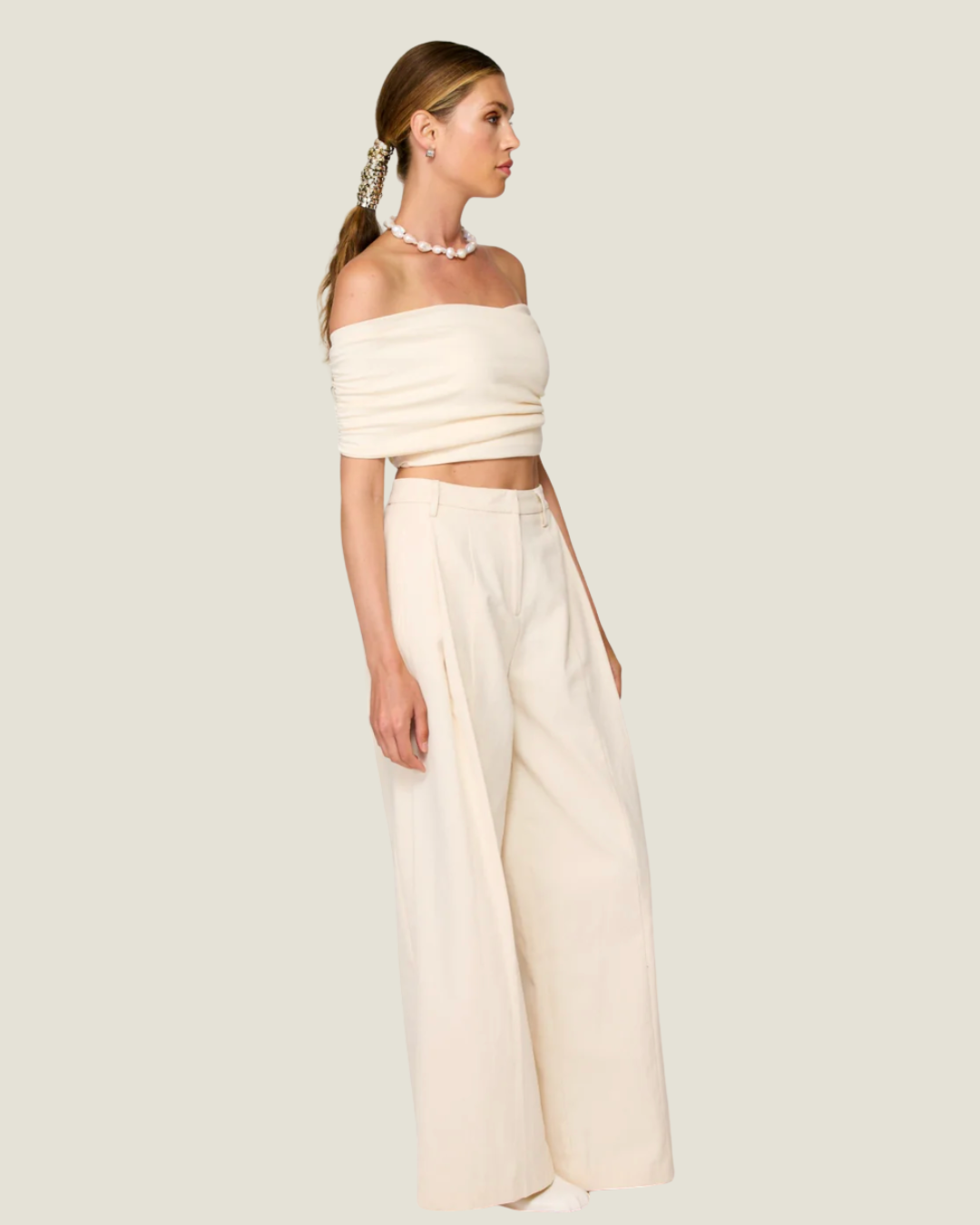 Devin High Waist Wide Leg Trousers