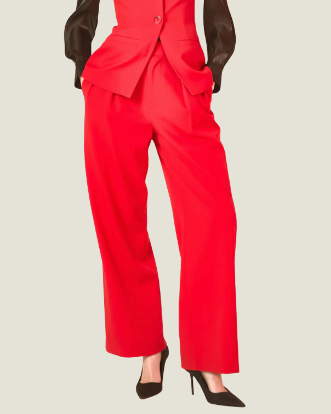 Noelle Pleated Wide Leg Trousers