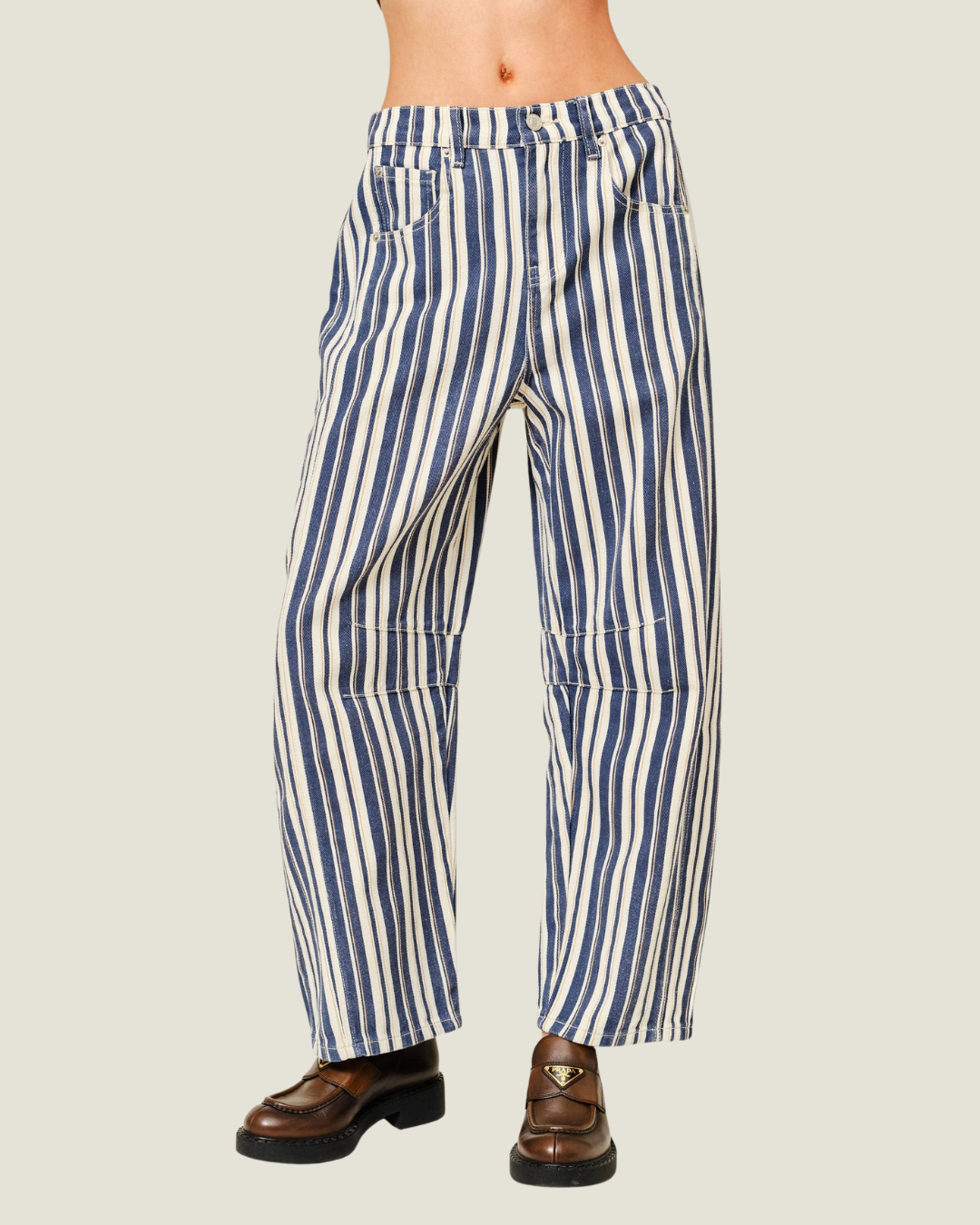 Eliana Striped Barrel Pants