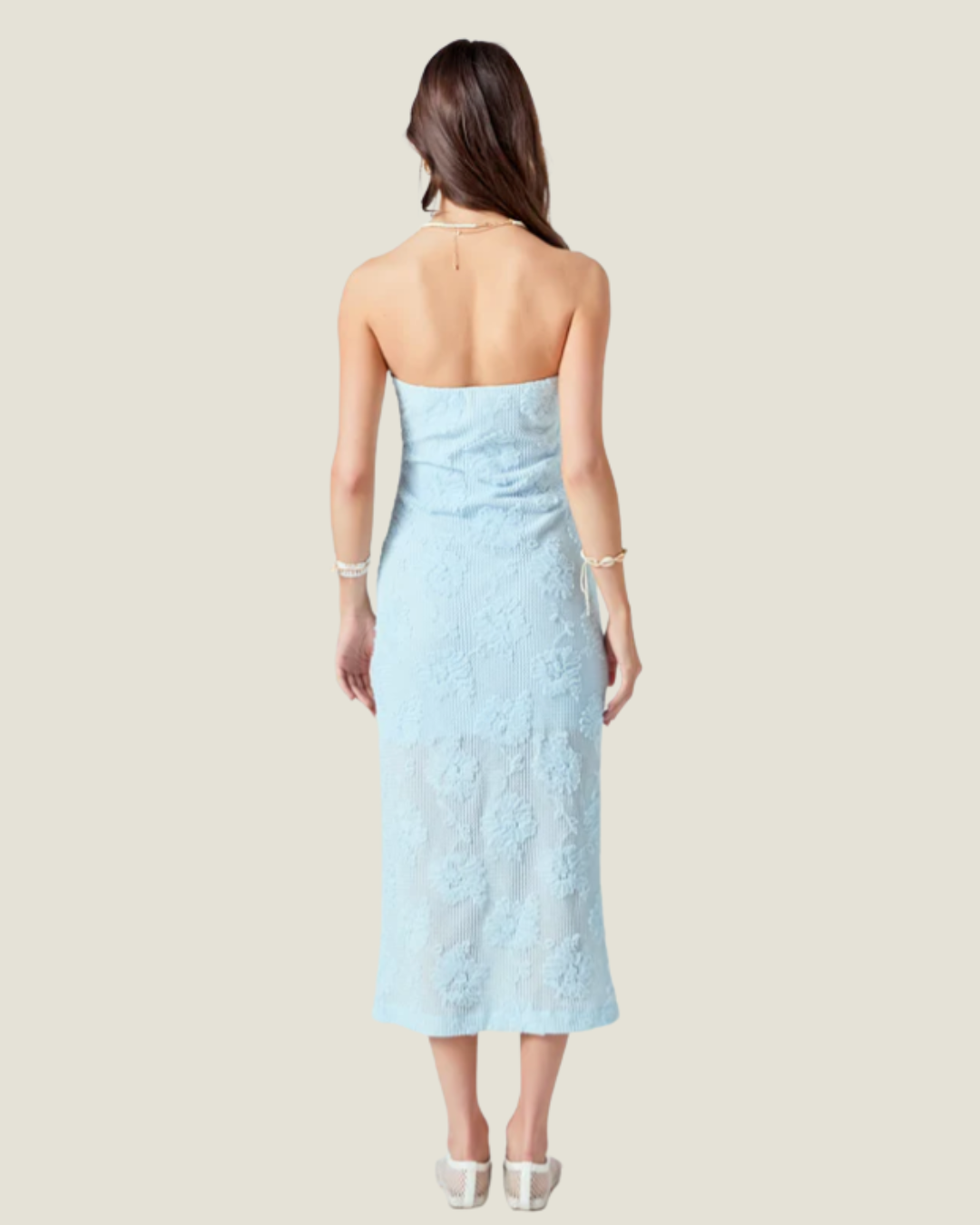 Cierra Embroidered Midi Dress