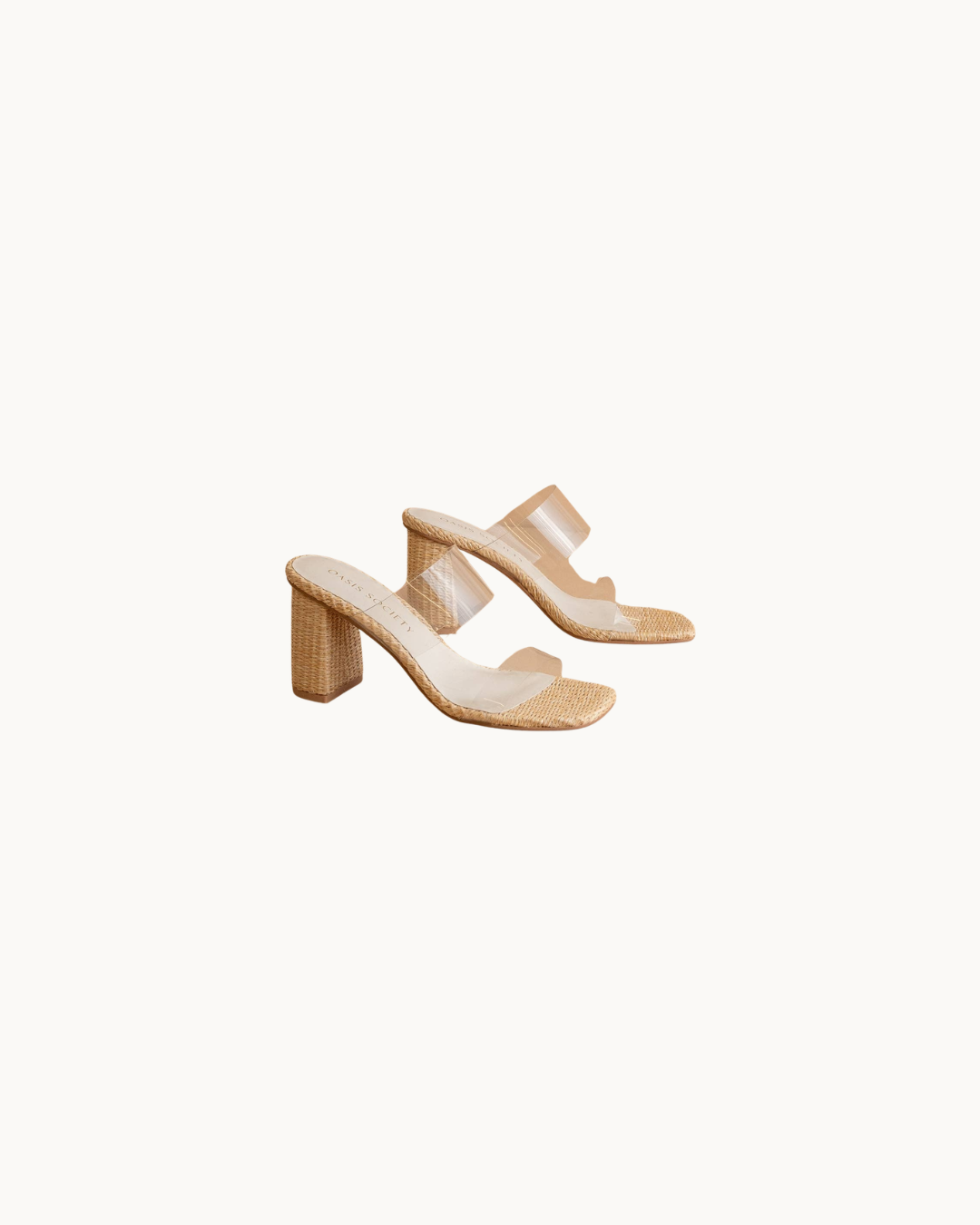 The Francee Transparent Raffia Heel