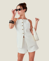 The Paloma: Tweed Mini Shorts