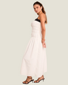 The James: Smocked Taffeta Maxi Dress