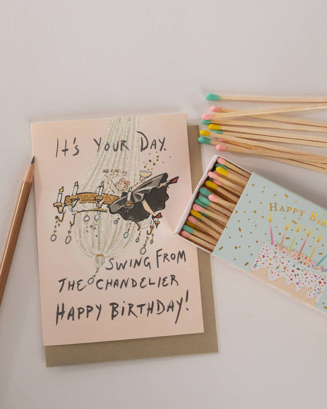 Chandelier Greeting Card